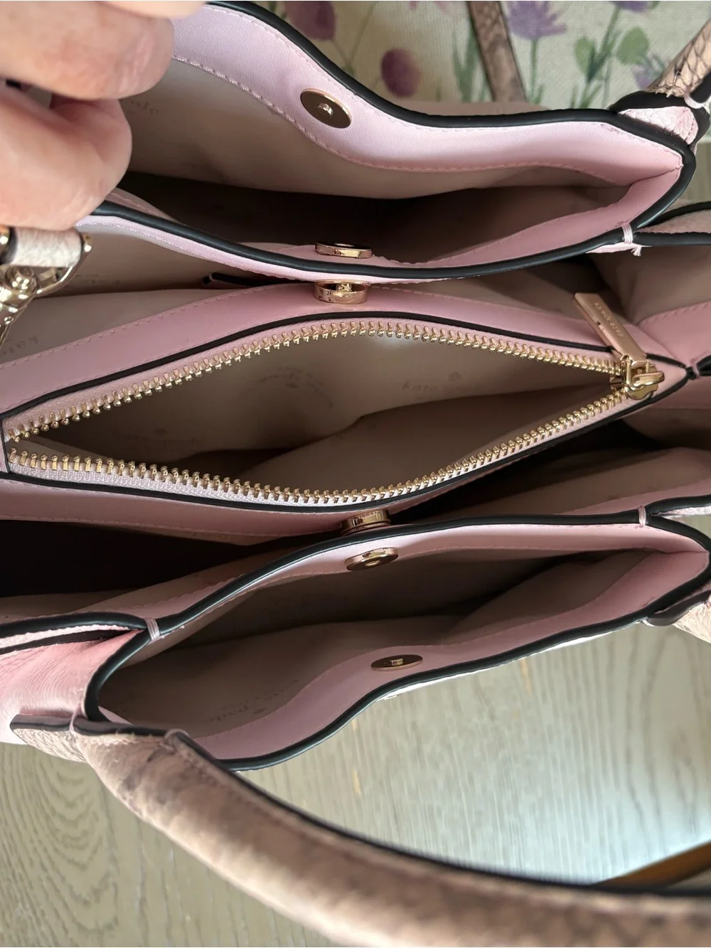 kate spade Pale Pink Pebbled Dumpling Large Satchel Bag